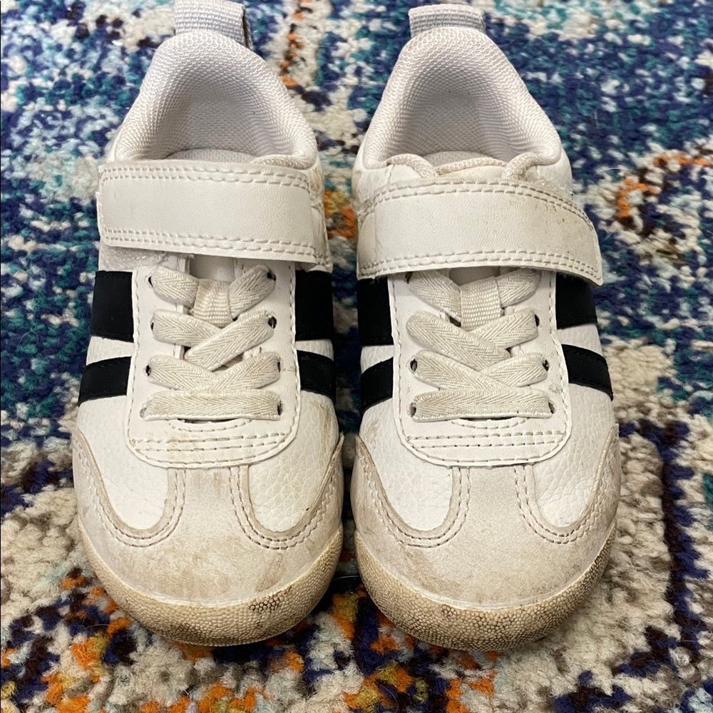 H&M Kids White and Black Velcro Sneakers